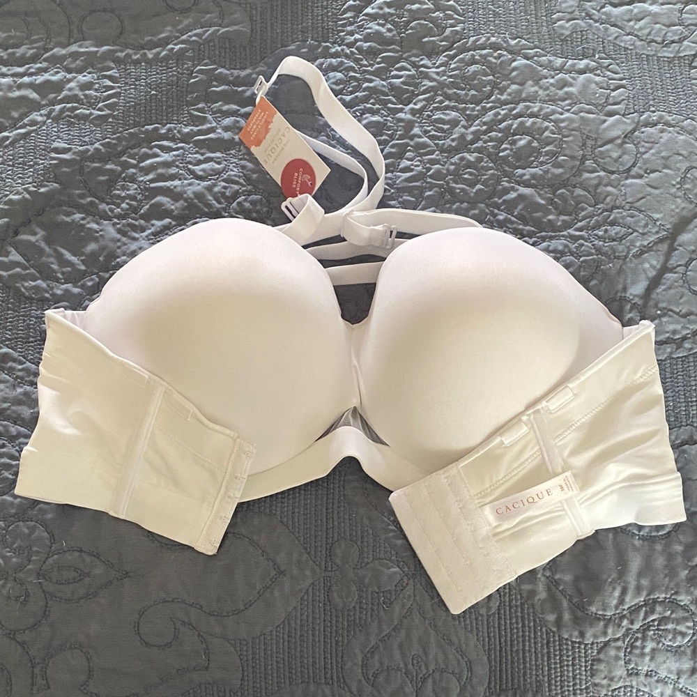 Cacique White strapless bra